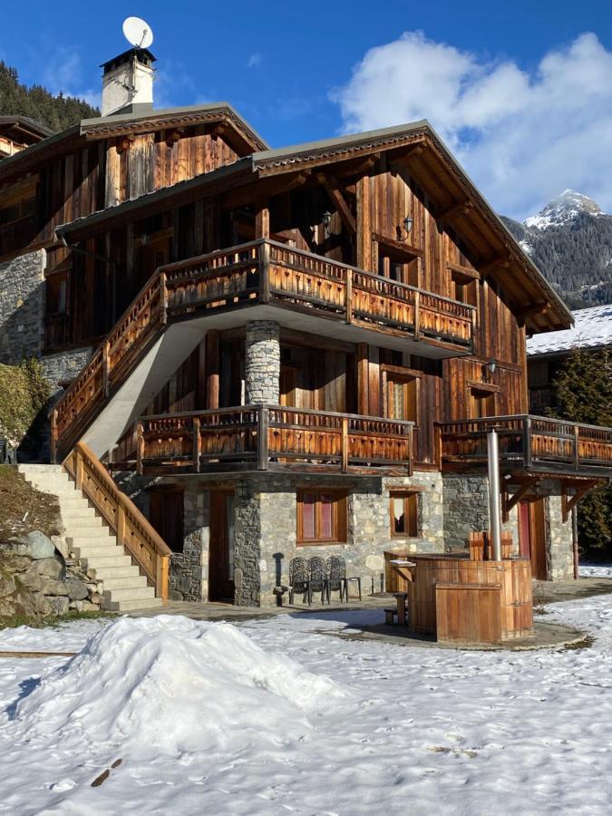 לה פלאנייה Chalet Des Trappeurs Coeur Vanoise 15 Persons מראה חיצוני תמונה