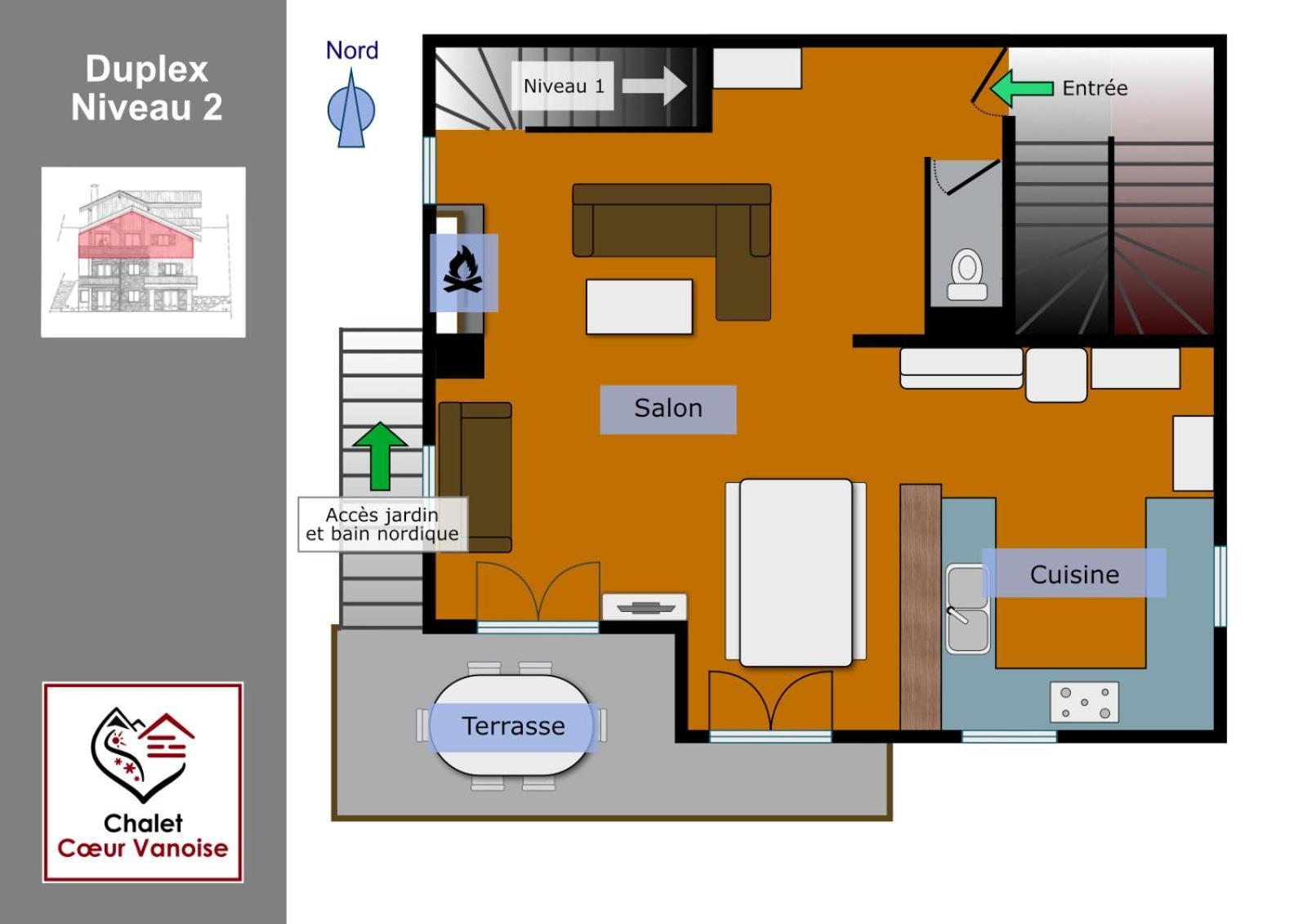 לה פלאנייה Chalet Des Trappeurs Coeur Vanoise 15 Persons מראה חיצוני תמונה