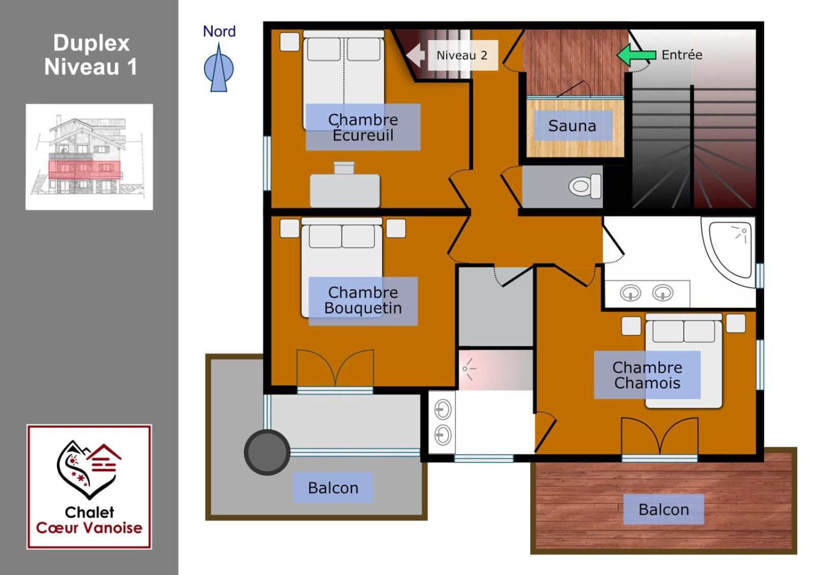 לה פלאנייה Chalet Des Trappeurs Coeur Vanoise 15 Persons מראה חיצוני תמונה